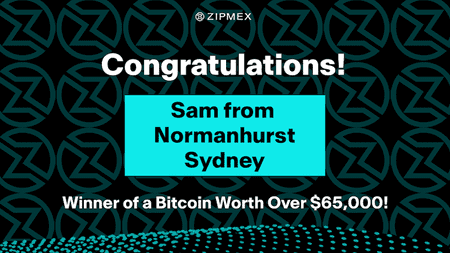 Congratulations To Sam In Sydney! Latest Bitcoin Winner!